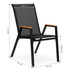 Set od 4 vrtne stolice, set za terasu i balkon, crne, MultiGarden