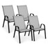Set od 4 vrtne stolice za terasu ili balkon, svijetlo siva, MultiGarden