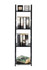 Moderna drvena polica s metalnim okvirom LOFT, 4 police, crna ModernHome
