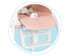 Sklopiva visoka stolica za bebe 3-u-1, roze, ECOTOYS