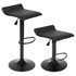 Okretna barska stolica sa podešavanjem visine i naslonom za noge, vještačka koža, crna ModernHome