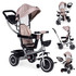 Tricikl-kolica 2-u-1 sa rotirajućom sjedalom, sklopivom sunčanom zaštitom, bež, ECOTOYS