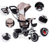 Tricikl-kolica 2-u-1 sa rotirajućom sjedalom, sklopivom sunčanom zaštitom, bež, ECOTOYS