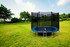Vrtni trampolin sa zaštitnom mrežom 10 ft 304–312 cm + Ljestve