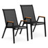 Set od 2 Vrtne Stolice za Terasu ili Balkon, Crne, MultiGarden
