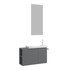 Kupaonski ormarić s umivaonikom i ogledalom (2 komada) Perla 80 - 570