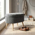 Pouffe Mini Oslo lan - antracit