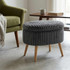 Pouffe Mini Oslo lan - antracit