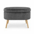 Pouffe Mini Oslo lan - antracit