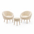 Set fotelja i pufa (3 dijela) Lida Wellsoft - krem