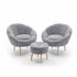 Set fotelja i pufa (3 dijela) Lida Wellsoft - siva