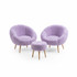 Set fotelja i pufa (3 dijela) Lida Wellsoft - Lila