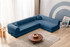 Kutna sofa na razvlačenje Legom Eco - plava