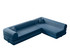 Kutna sofa na razvlačenje Legom Eco - plava