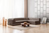Kutna sofa na razvlačenje Legom Eco - Smeđa
