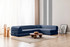 Kutna sofa na razvlačenje Legom Eco - tamnoplava