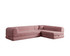 Kutna sofa na razvlačenje Legom Eco - roza