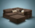Kutna sofa na razvlačenje Kanyon - smeđa