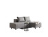 Kutna sofa na razvlačenje Poly M - Siva