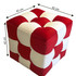 Puf Patchwork - Crvena, Bijela