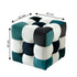 Puf Patchwork - Bijela, Tamnoplava
