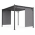 Vrtna pergola 3 × 4 m s podesivim krovom – siva MultiGarden