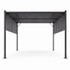 Vrtna pergola 3 × 4 m s podesivim krovom – siva MultiGarden