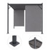 Vrtna pergola 3 × 4 m s podesivim krovom – siva MultiGarden