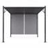 Vrtna pergola 3 × 4 m s podesivim krovom – siva MultiGarden