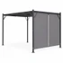 Vrtna pergola 3 × 4 m s podesivim krovom – siva MultiGarden