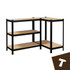 Stalak za odlaganje - crni 220x100x45 Bigstreen