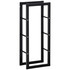Polica za drva za ogrjev 40 × 25 × 100 cm, crna