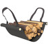 Stalak za drva za ogrjev 0,33 m³ s navlakom i torbom 120 × 36 × 99 cm, crni