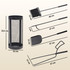 Set pribora za kamin od 5 dijelova s korpom, crni metal