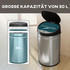Kanta za smeće sa senzorom 30 L, soft-close poklopac, srebrna