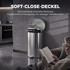Kanta za smeće s pedalom 30 L, tihi poklopac, srebrna