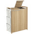 Korpa za veš od bambusa 120 L, 63 × 33 × 78 cm, prirodna