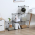 Modularna polica sa 6 metalnih kocki 109 × 37 × 109 cm, crna