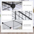 Modularna polica sa 6 metalnih kocki 109 × 37 × 109 cm, crna