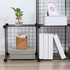 Modularna polica sa 6 metalnih kocki 109 × 37 × 109 cm, crna