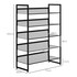 Polica za cipele s 5 nivoa 72 × 30 × 102 cm, crna