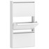 Metalni ormar za cipele s 3 preklopne ladice 55 × 15 × 105,5 cm, bijeli
