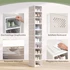 Organizator za cipele s 10 pretinaca, sklopiv, 26 × 35 × 174 cm, bijeli