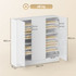 Ormar za cipele s 5 nivoa za 30 pari 106,4 × 34 × 108,5 cm, bijeli