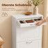 Ormar za cipele s 2 klapne i ladicom 53 × 26,5 × 89 cm, bijeli