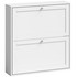Ormar za cipele s 2 preklopna pretinca 80 × 20 × 84 cm, bijeli