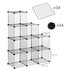 Modularna polica od 9 kocki 105 × 35 × 105 cm, crna