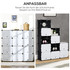 Modularna polica za cipele od 12 kocki 125 × 32 × 125 cm, crna