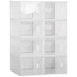 Modularna polica za cipele s 8 pretinaca 35 × 25 × 19 cm, prozirna