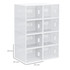 Modularna polica za cipele s 8 pretinaca 35 × 25 × 19 cm, prozirna